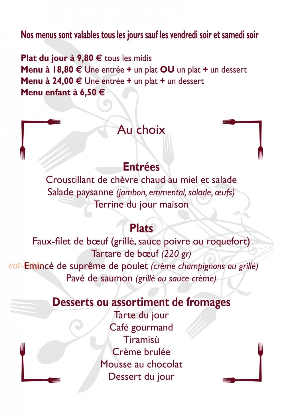 Kristal Palace — carte page 2