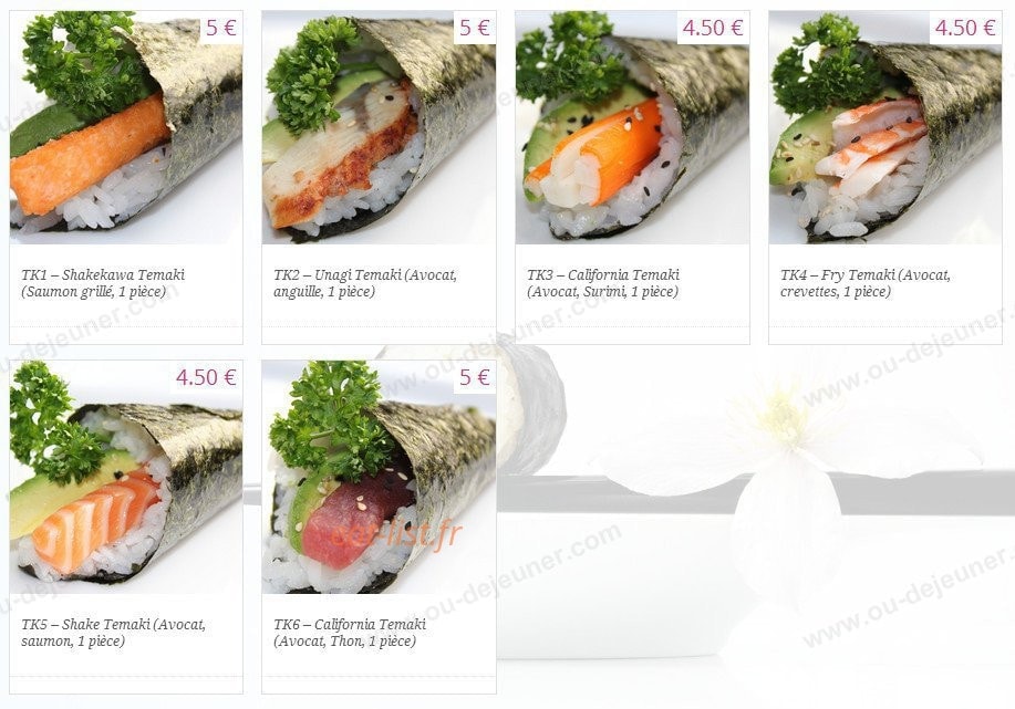 Kyou Sushi — carte page 10