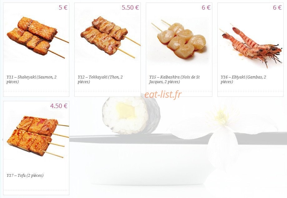 Kyou Sushi — carte page 6