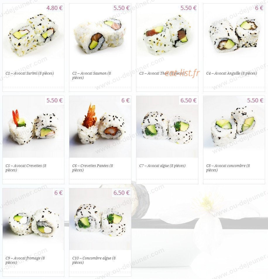 Kyou Sushi — carte page 8