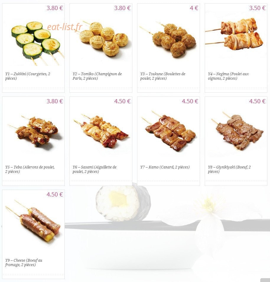 Kyou Sushi — carte page 9