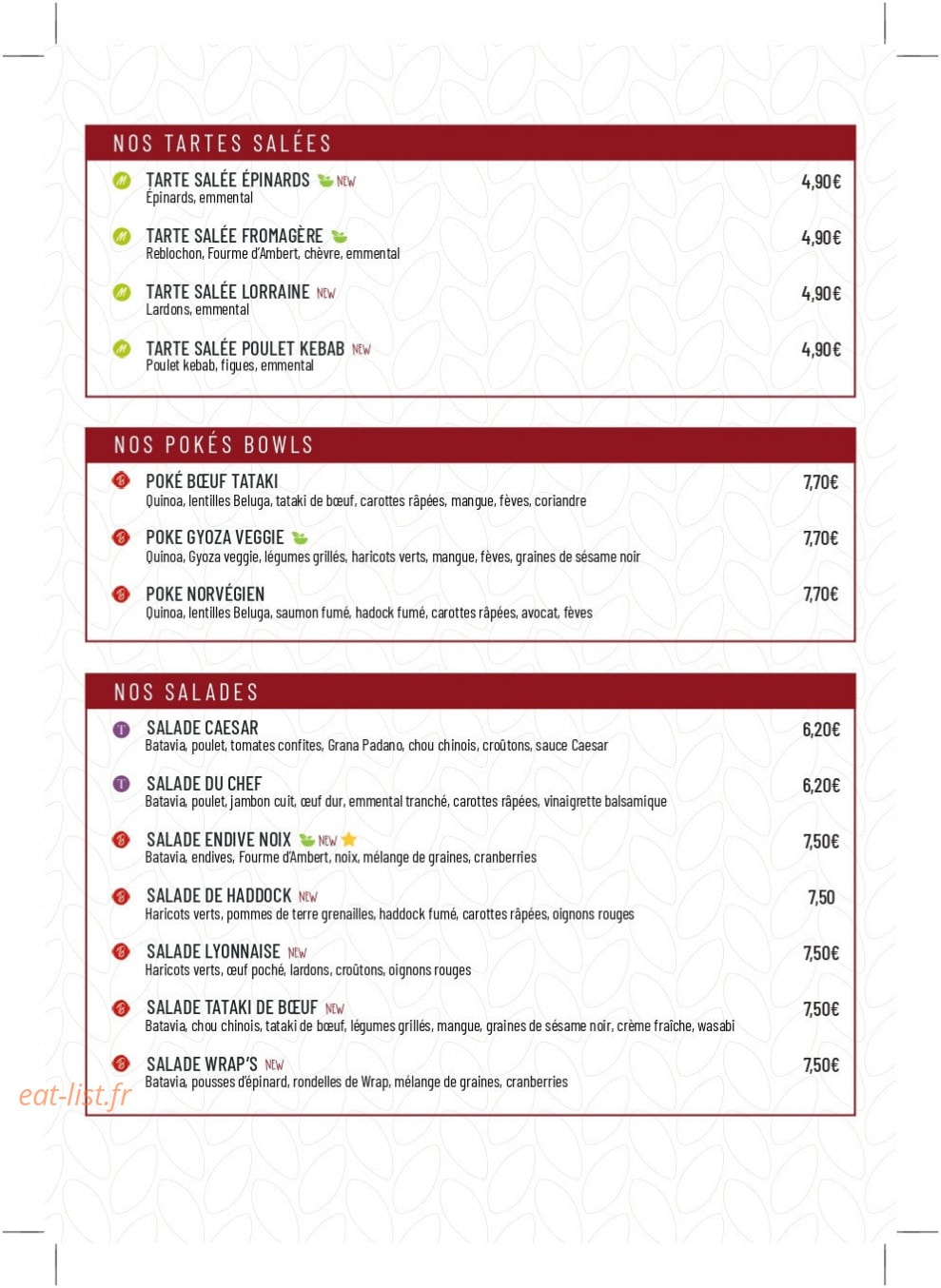 L'Atelier Papilles — carte page 6