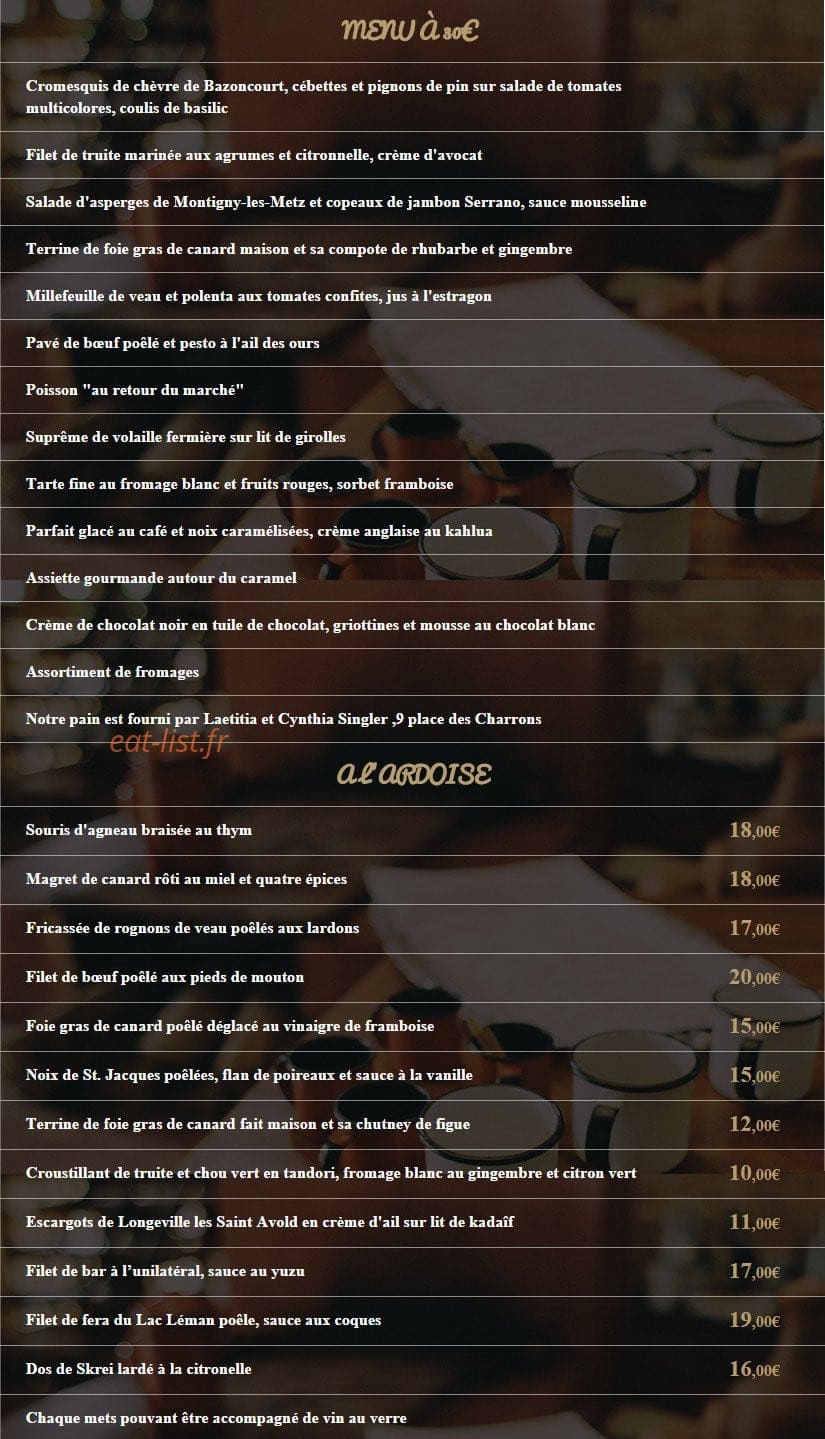 L' Epicurien — carte page 1