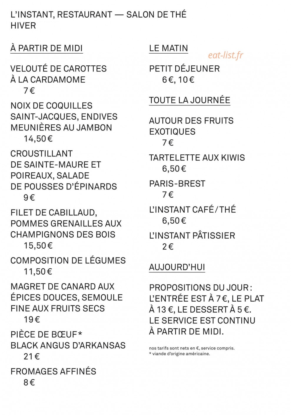 L'instant — carte page 3