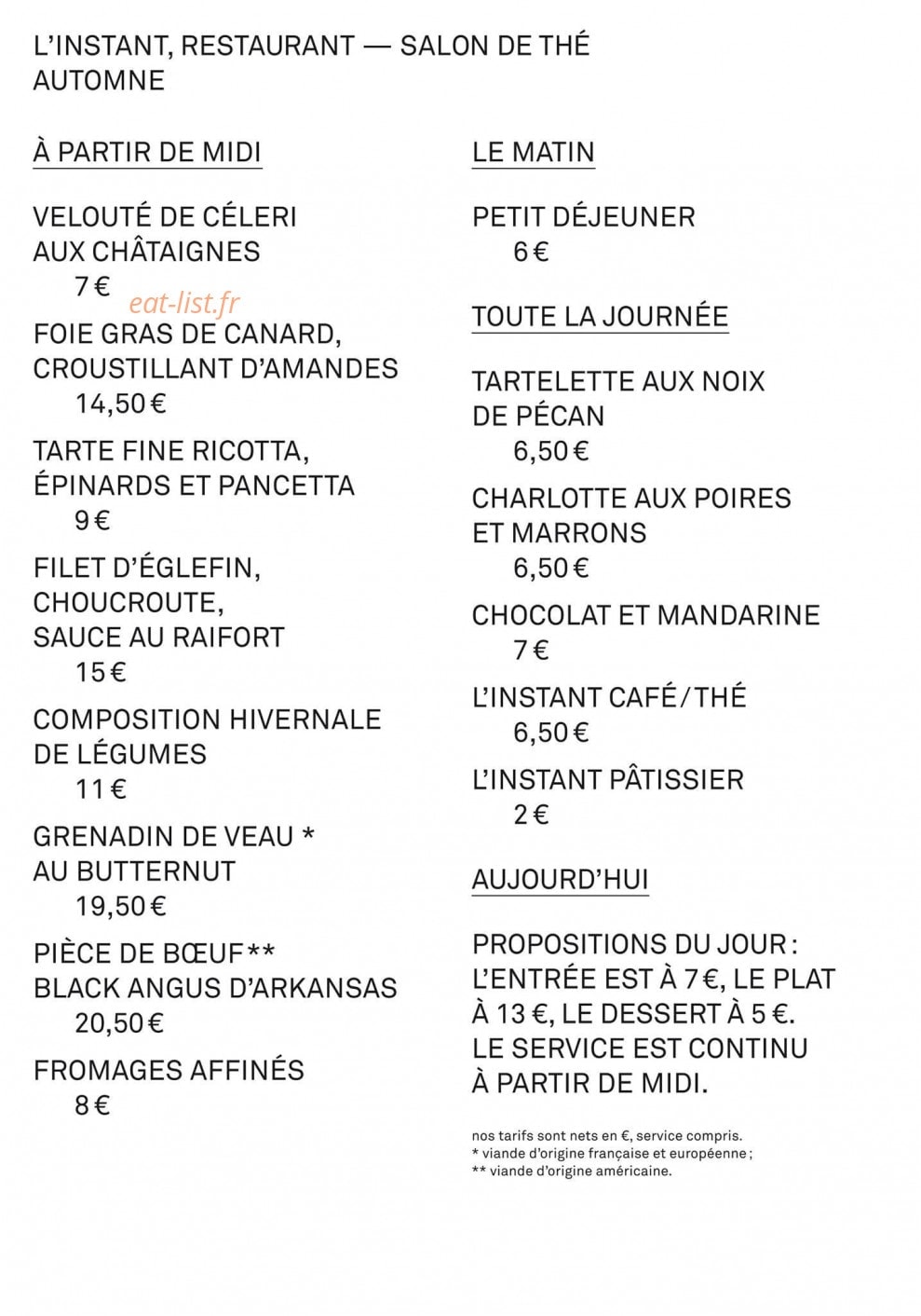L'instant — carte page 4