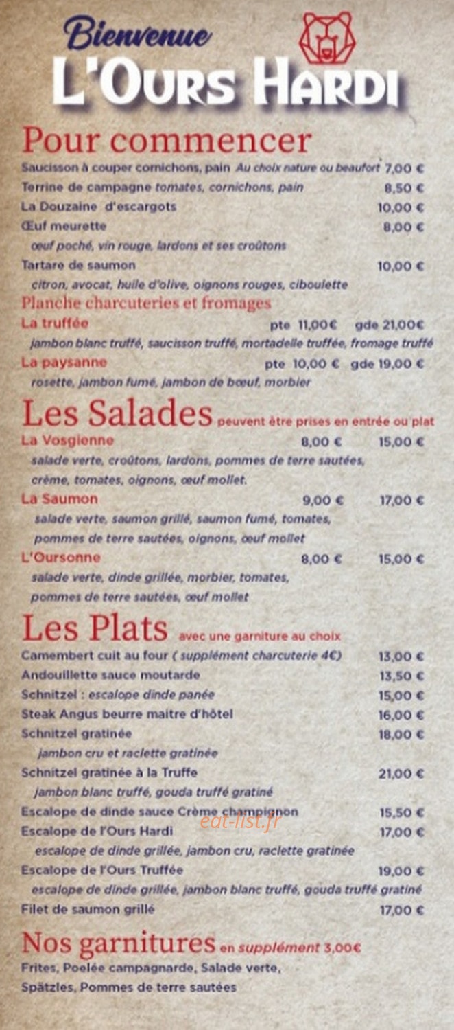 L'Ours Hardi — carte page 1