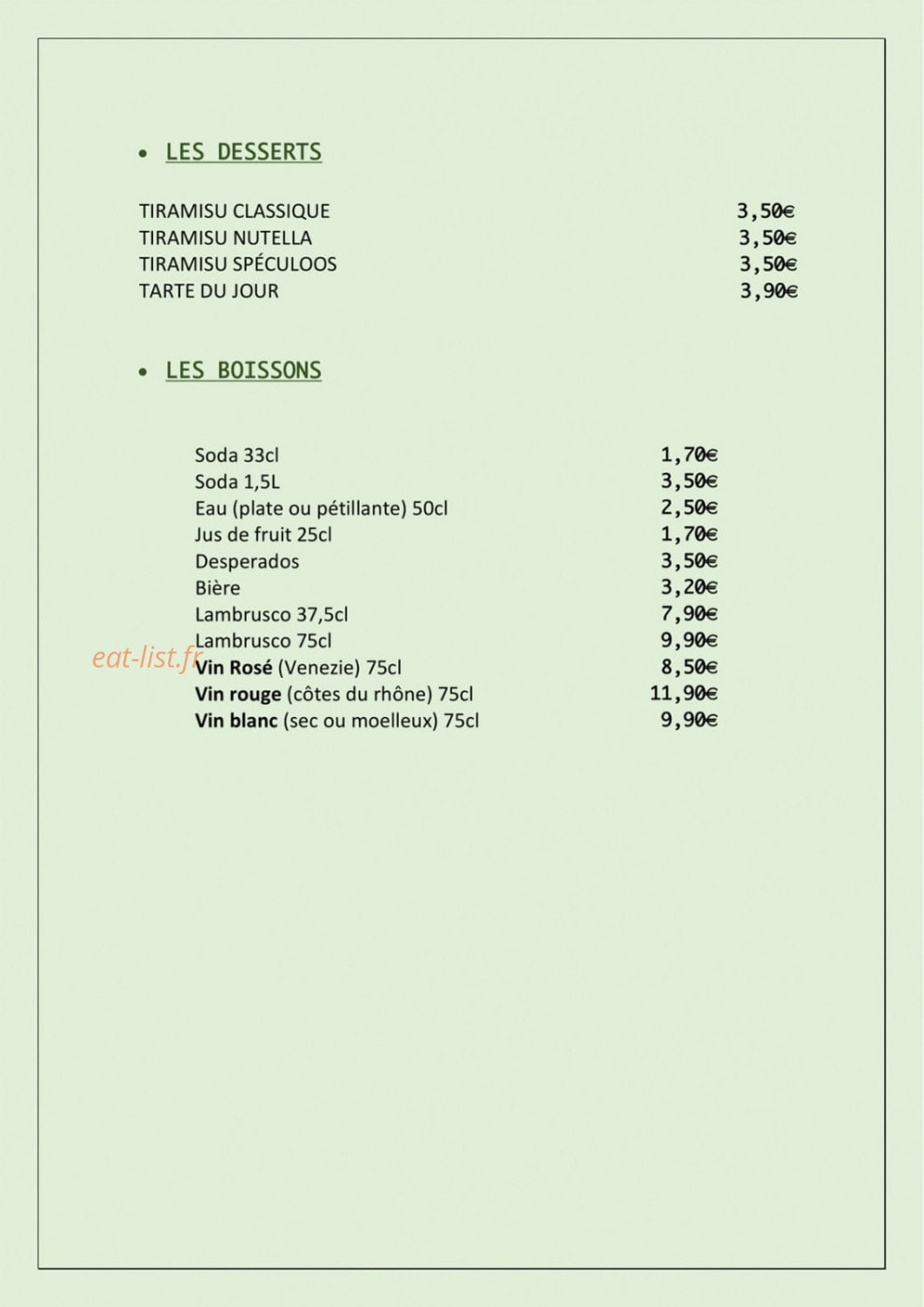 La belle époque — carte page 4