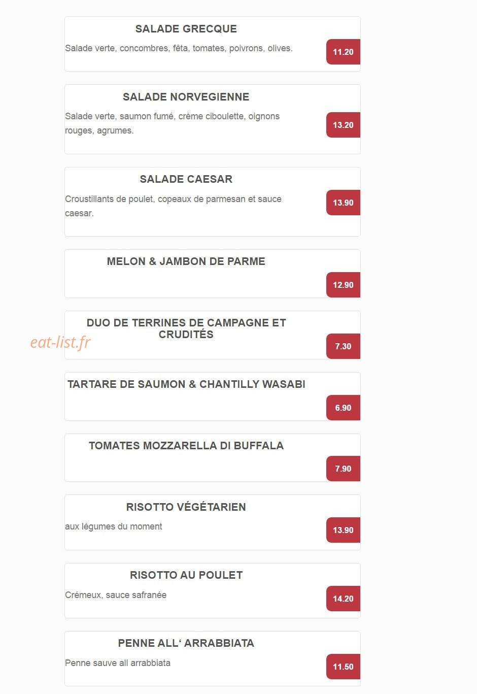 La Cantine de la Place — carte page 5