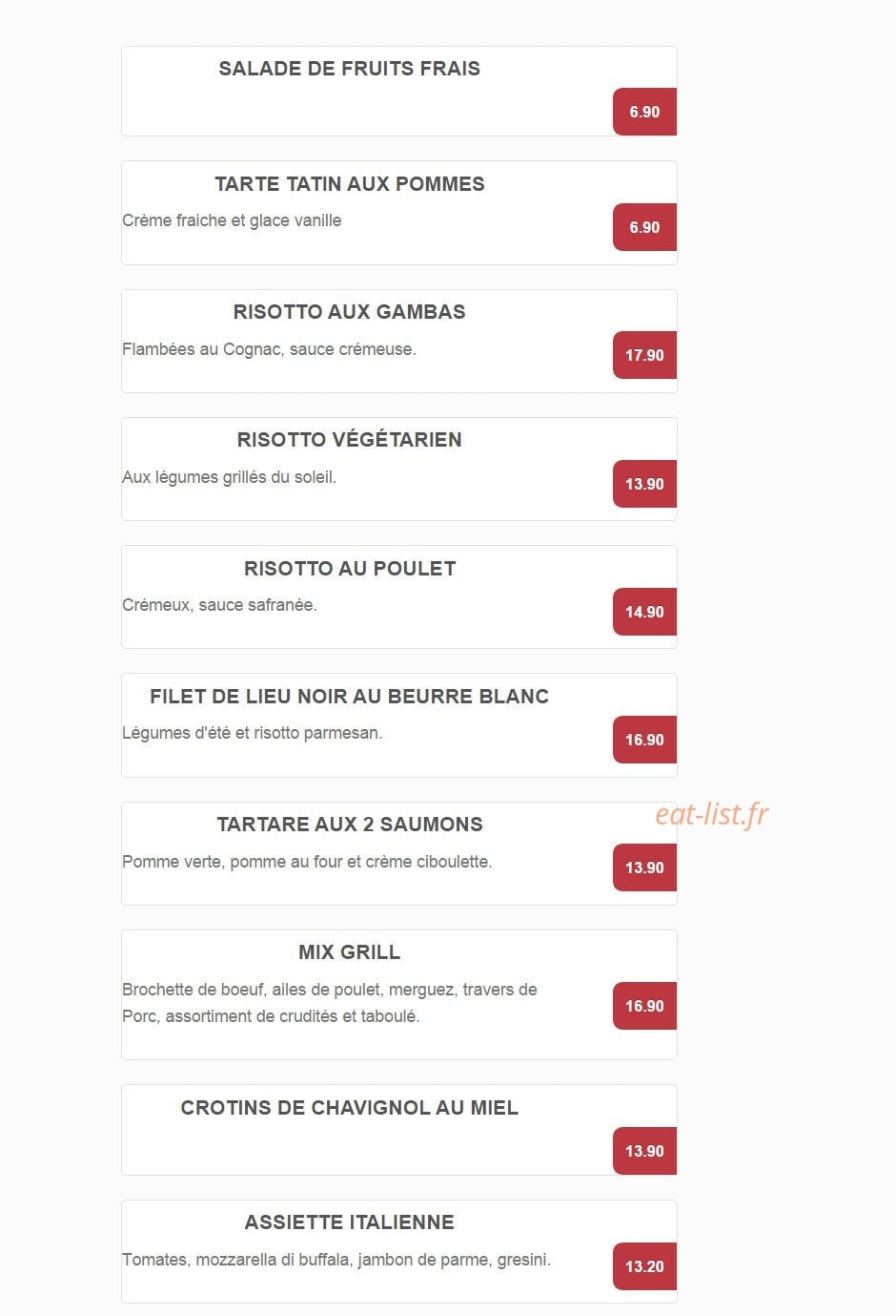 La Cantine de la Place — carte page 4