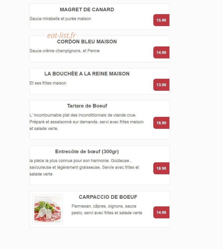 La Cantine de la Place — carte page 3