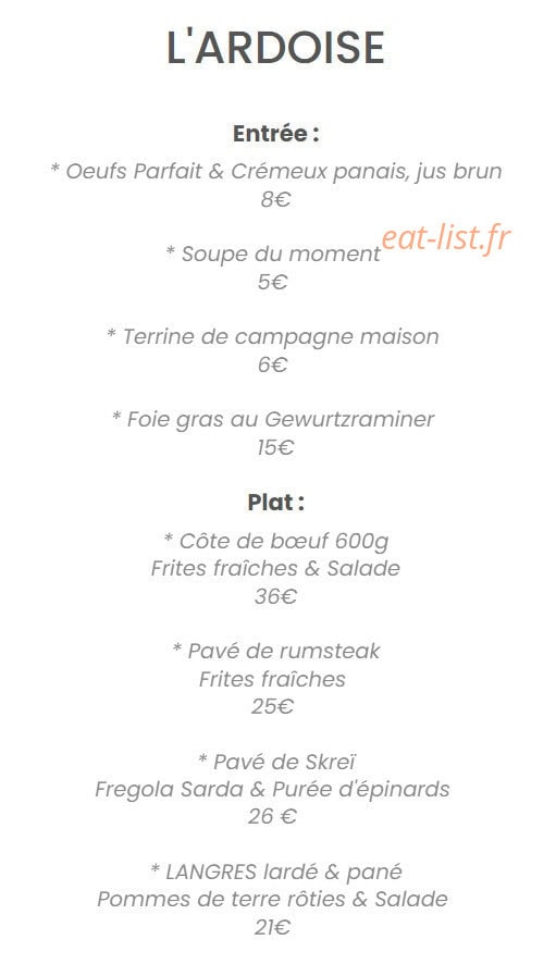 La Cantoche — carte page 1