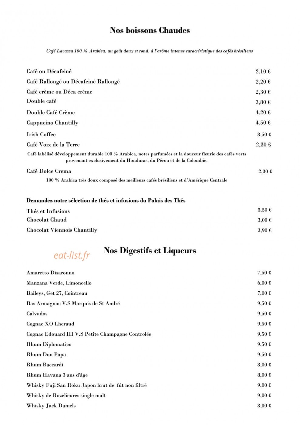La Cave Beef Club — carte page 8
