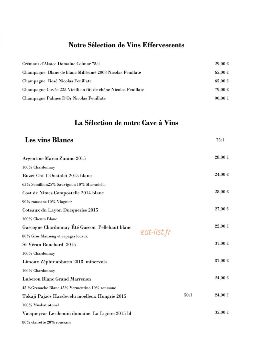 La Cave Beef Club — carte page 10
