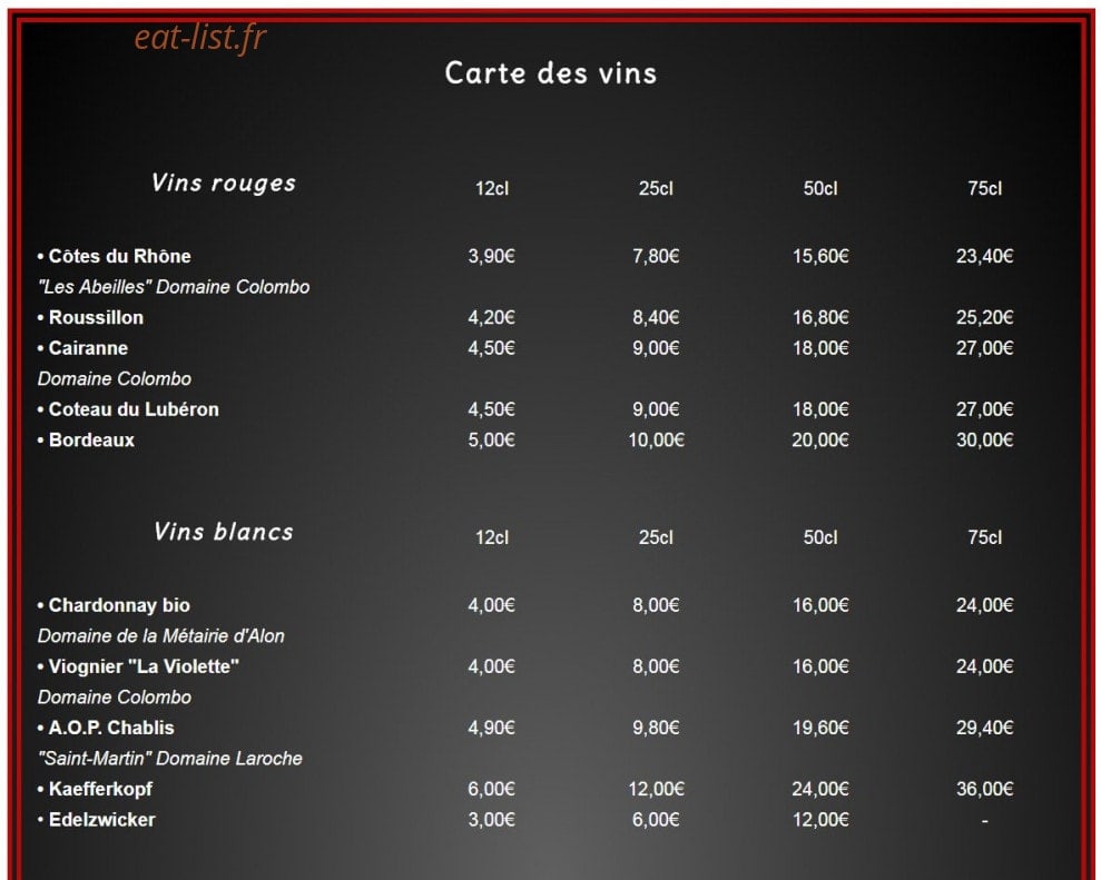 La Cave des Trappistes — carte page 2