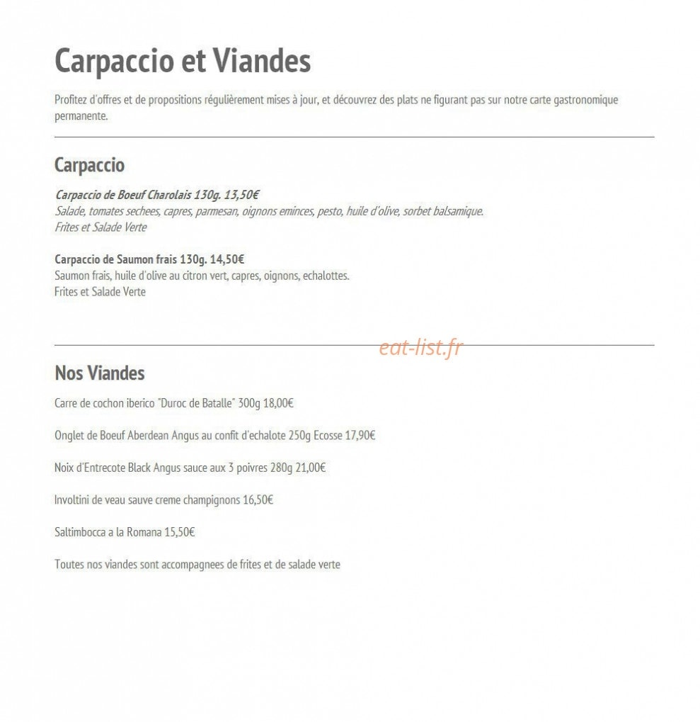 La Dolce Vita — carte page 3