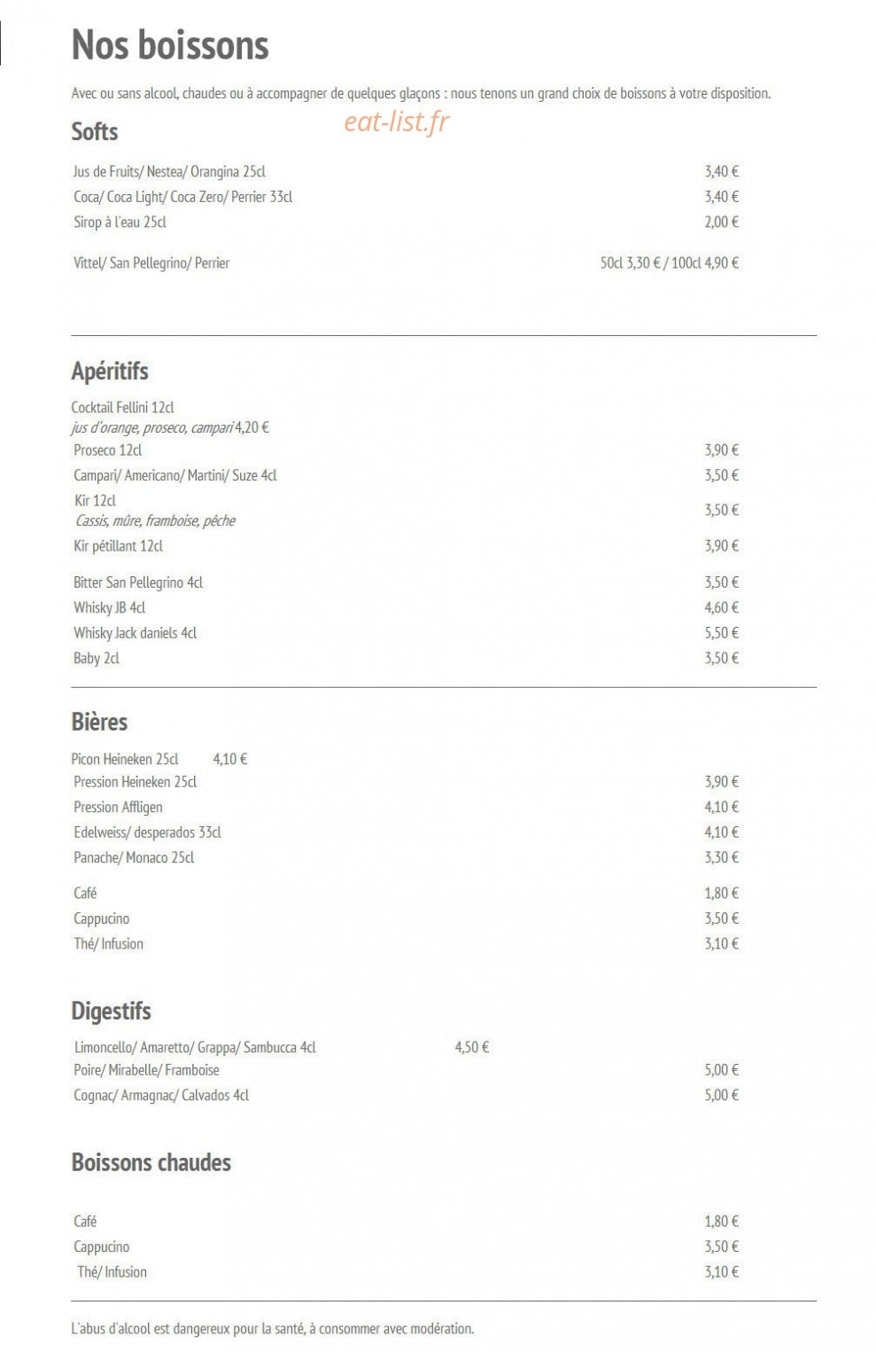 La Dolce Vita — carte page 1