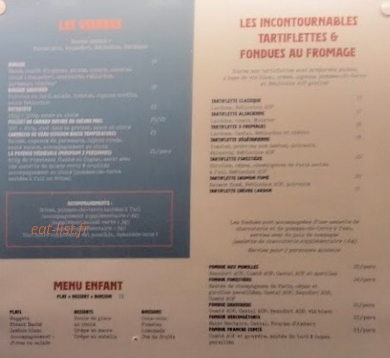 La FabriK à fromage — carte page 3