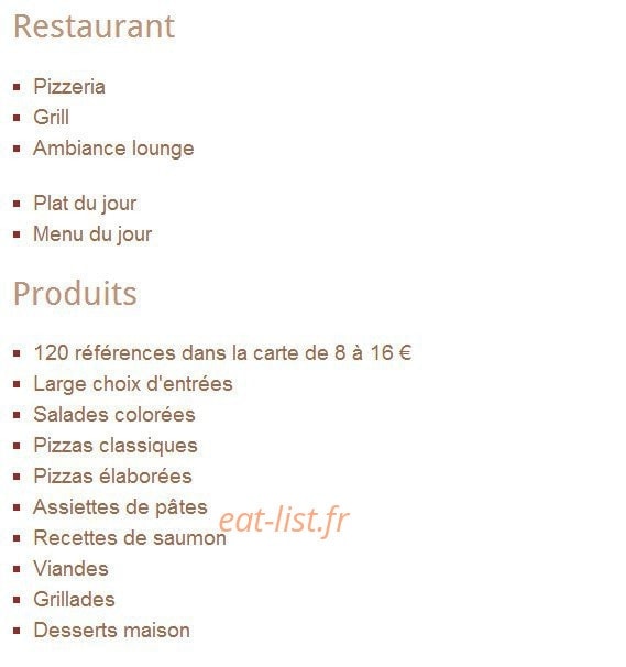 La Jeep Café — carte page 1