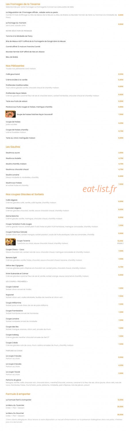 La taverne de metz — carte page 5