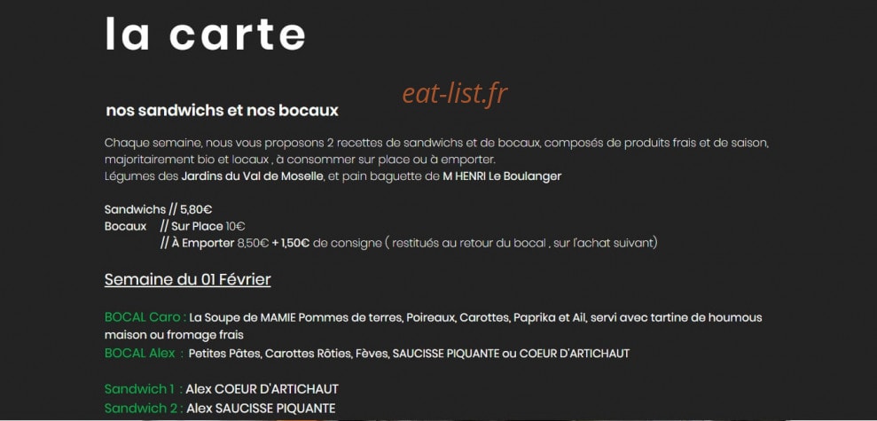 Le Jardin Suspendu — carte page 1