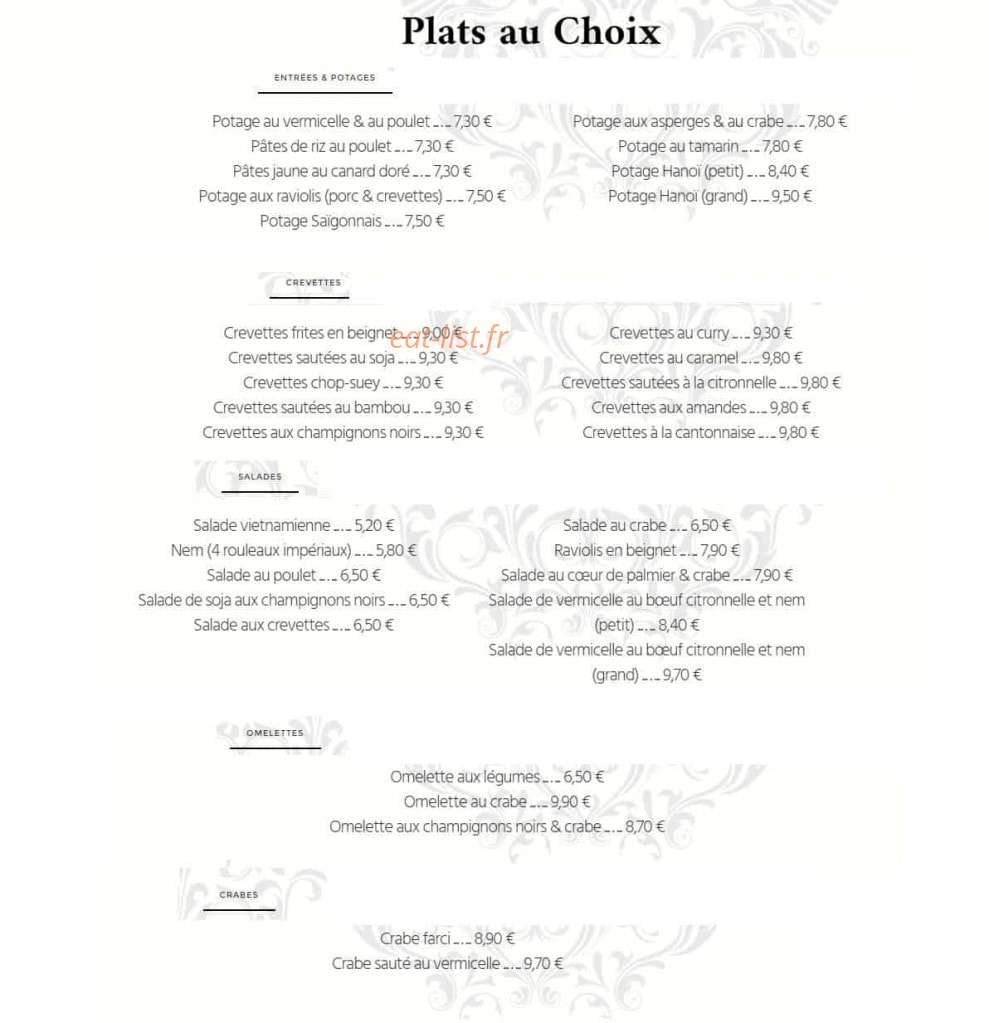 Le Mandarin — carte page 4