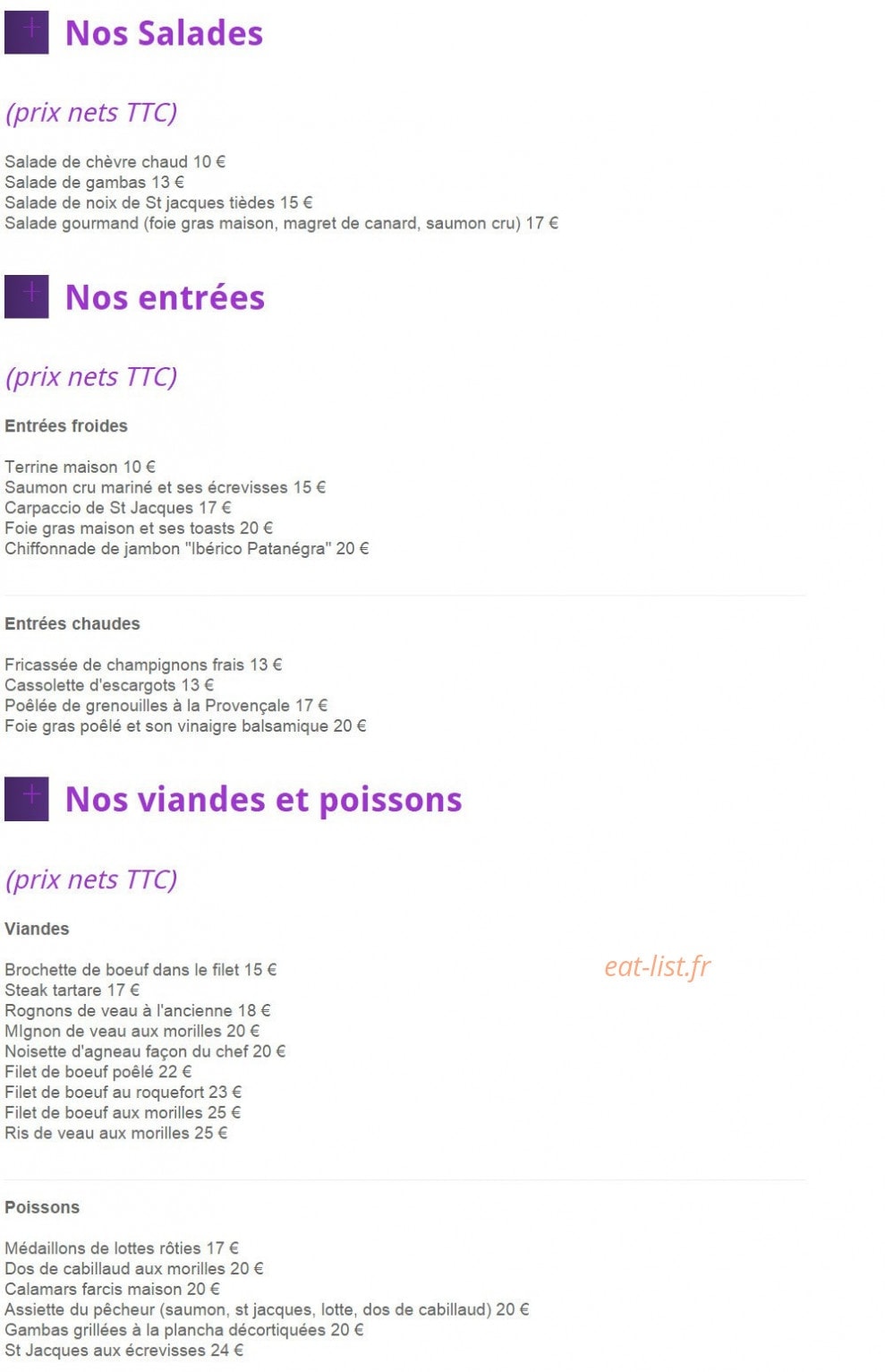 Le Paris — carte page 1