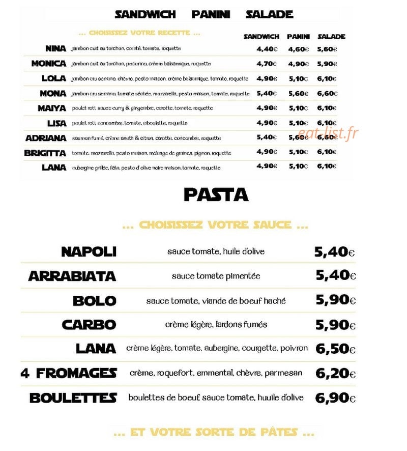Le Petit Mona — carte page 1
