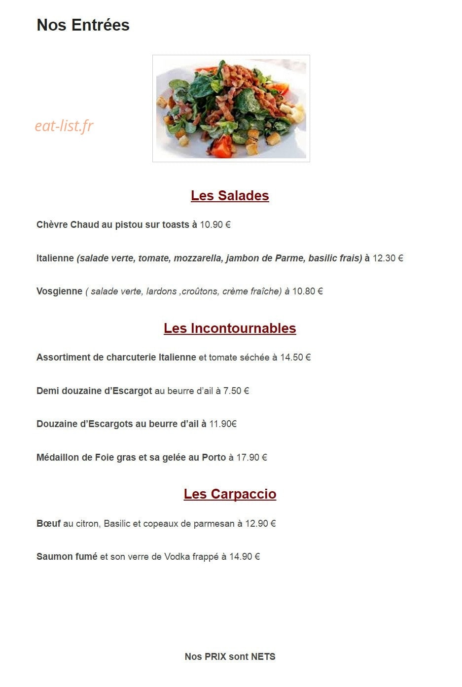 Le rond point — carte page 1