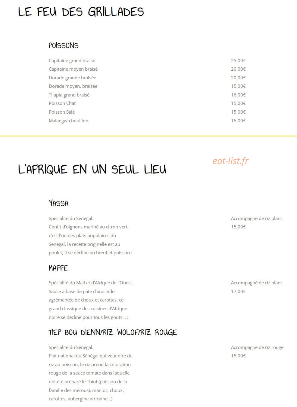 Les Couleurs d'Afrique — carte page 1