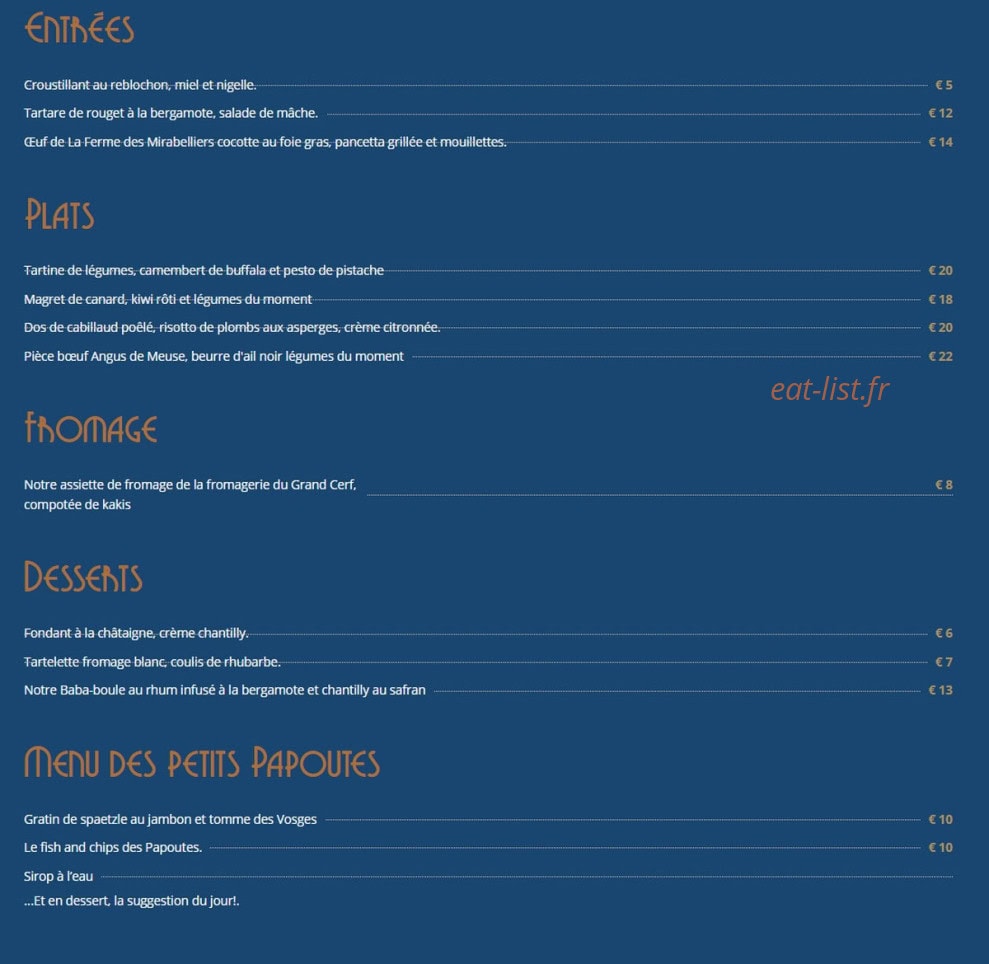 Les Papoutes — carte page 1