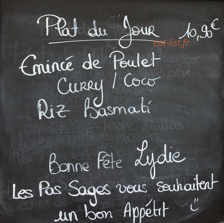 Les Pas Sages — carte page 1