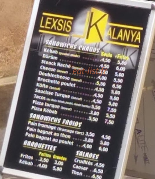 Lexsis Alanya — carte page 1