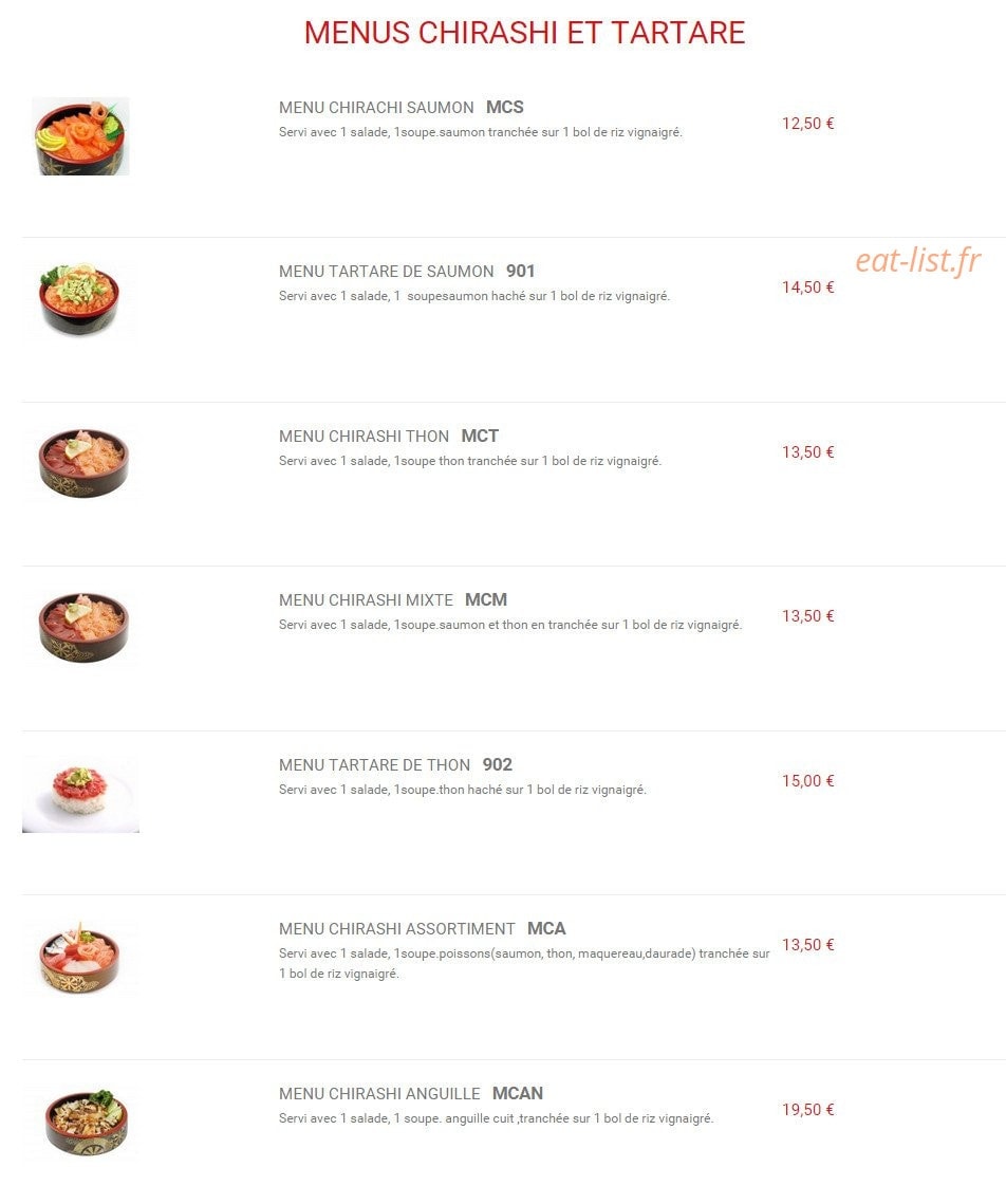 Line Sushi — carte page 15