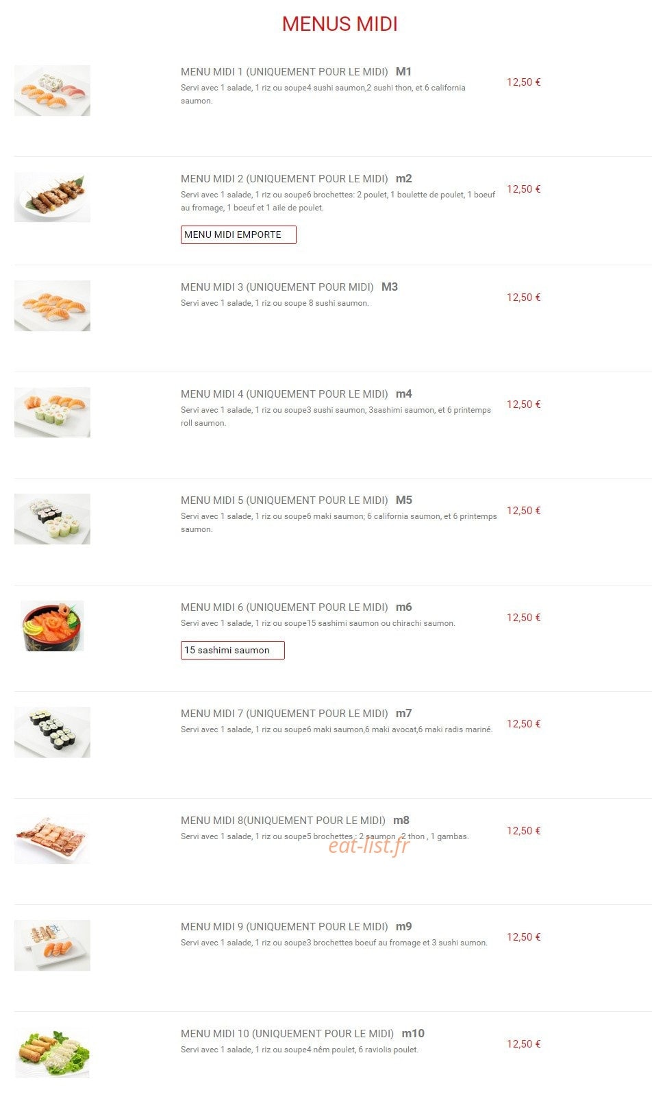 Line Sushi — carte page 14