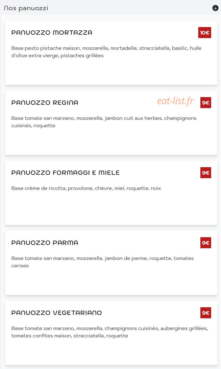 Manita Pizza — carte page 4