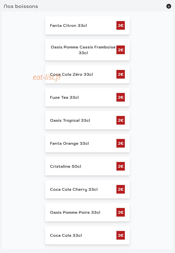 Manita Pizza — carte page 6