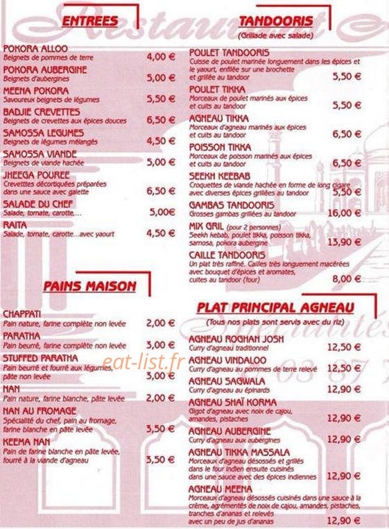 Meena Mahal — carte page 2