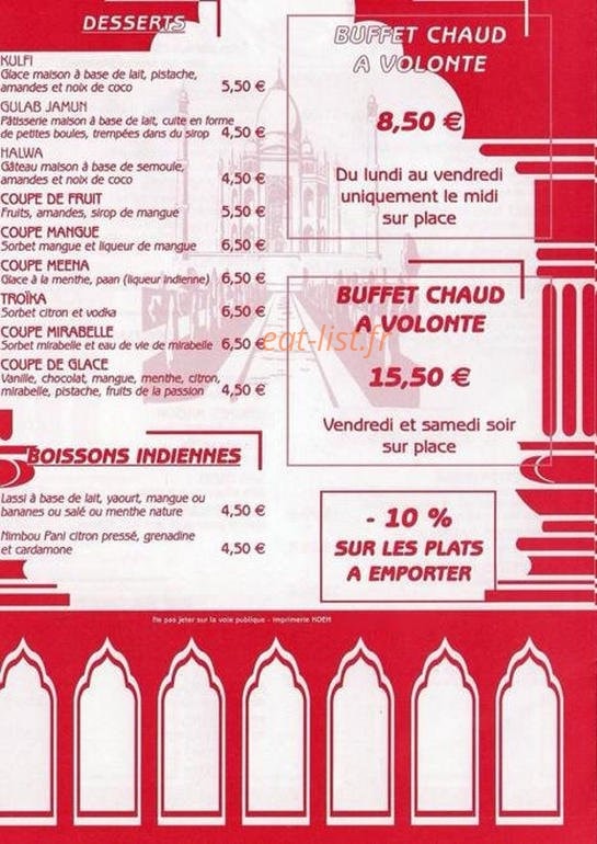 Meena Mahal — carte page 4
