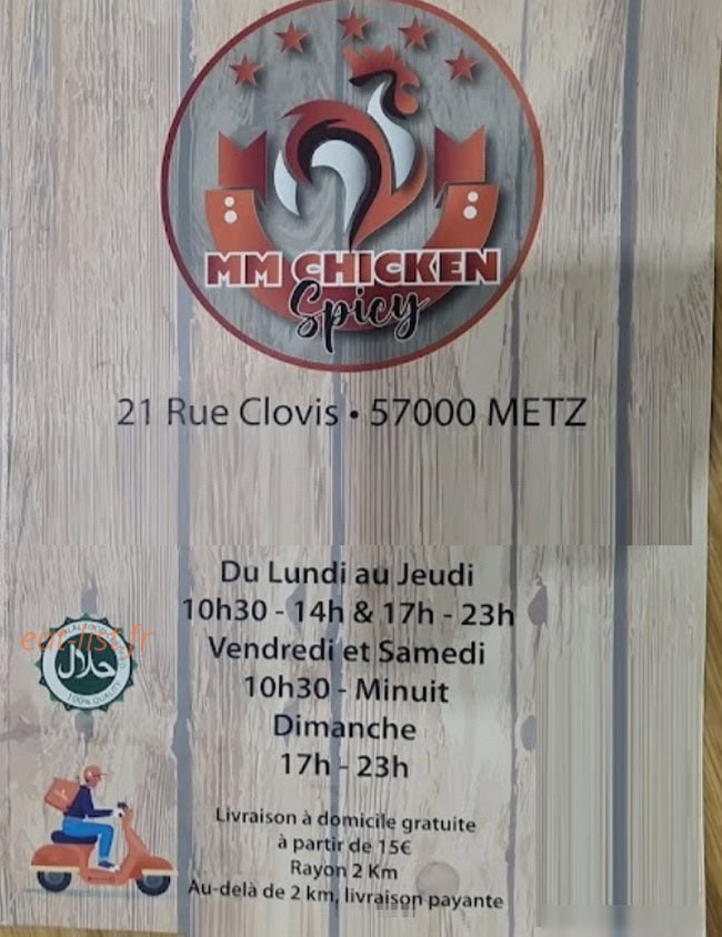 Mm chicken spicy — carte page 1