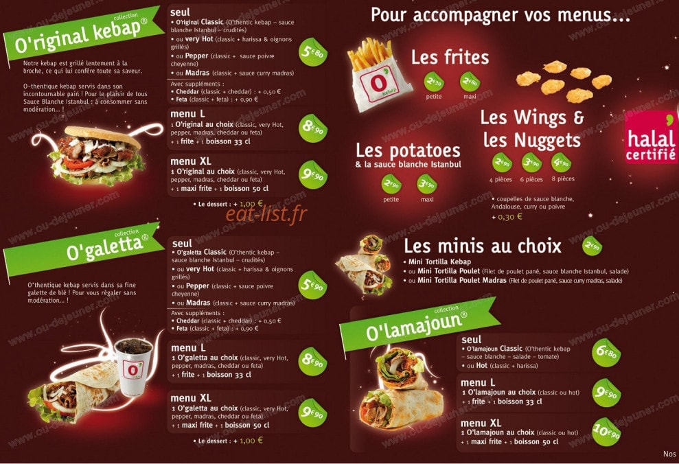 O'kebab — carte page 2