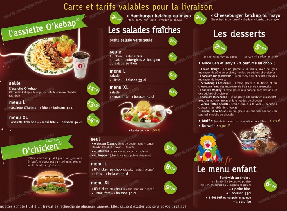 O'kebab — carte page 3