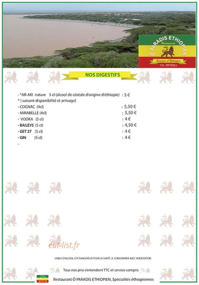 Ô Paradis Ethiopien — carte page 10