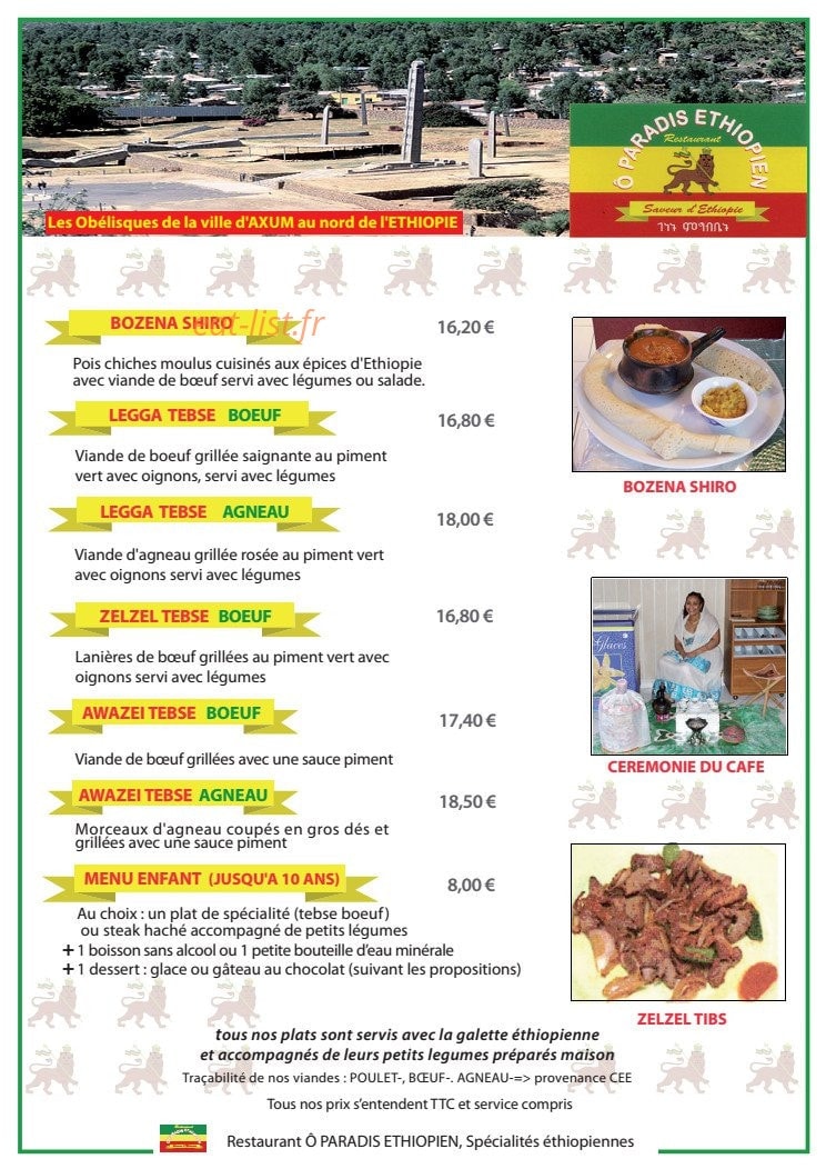 Ô Paradis Ethiopien — carte page 3