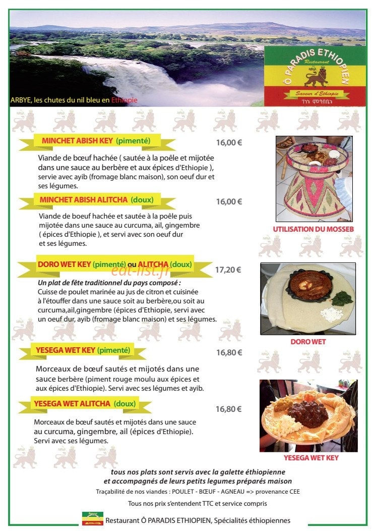 Ô Paradis Ethiopien — carte page 1