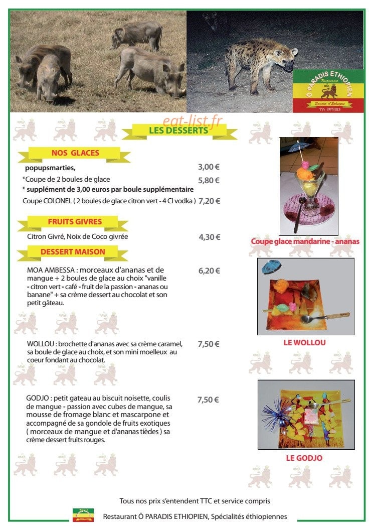 Ô Paradis Ethiopien — carte page 6
