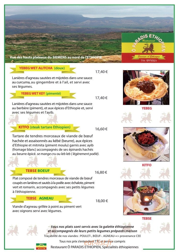 Ô Paradis Ethiopien — carte page 2