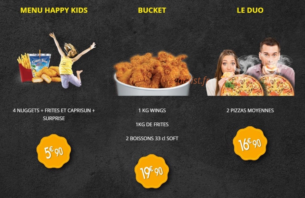 O vip pizza — carte page 1