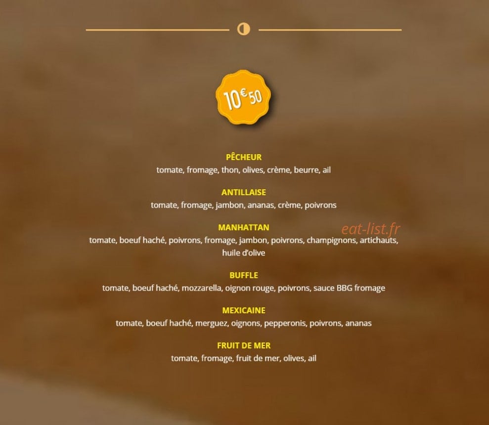 O vip pizza — carte page 3