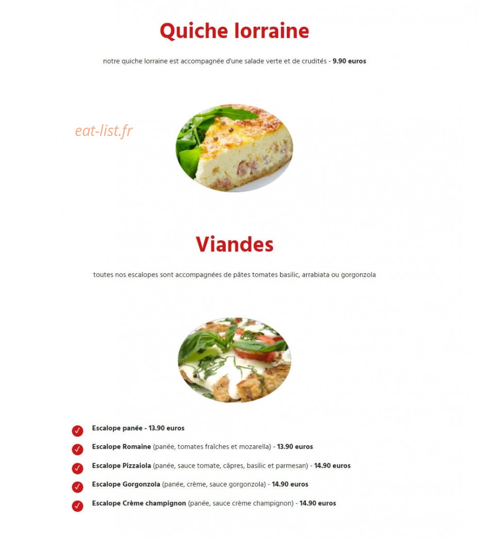 Pasta Mery — carte page 6