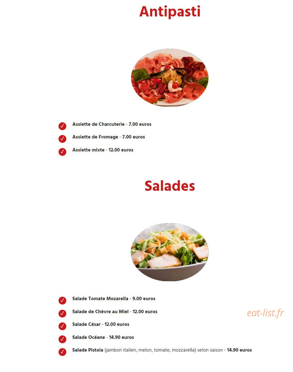 Pasta Mery — carte page 1